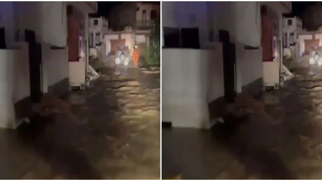 Boraj Dam Collapses in Rajasthan's Ajmer; Streets Flooded, People Rescued Boraj Dam Collapses in Rajasthan's Ajmer