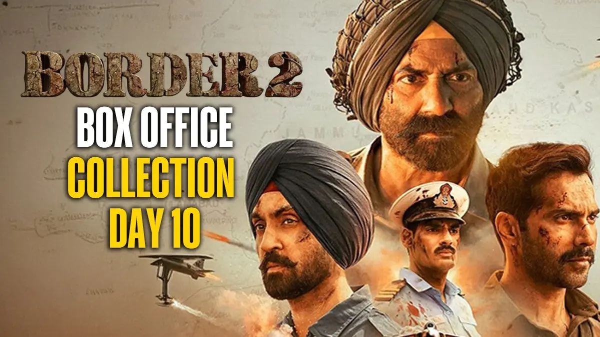 Border 2 Box Office Collection Day 10: सनी पाजी का जलवा है बरकरार, 'बॉर्डर 2' ने दूसरे रविवार को की धुआंधार कमाई, जानें कुल कलेक्शन border-2-box-office-collection-day-10-bollywood-hindi-film-starring-sunny-deol-varun-dhawan-diljit-dosanjh-ahan-shetty-sonam-bajwa-and-others