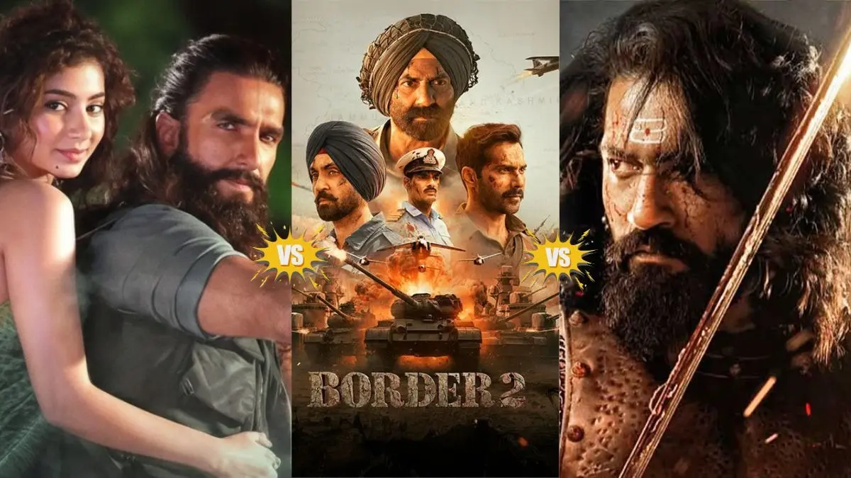 Border 2 vs Dhurandhar: दूसरे हफ्ते में ही 'बॉर्डर 2' को लगा झटका, रणवीर सिंह की 'धुरंधर' और विक्की कौशल की 'छावा' से पिछड़ी फिल्म Border 2 vs Dhurandhar vs Chhaava