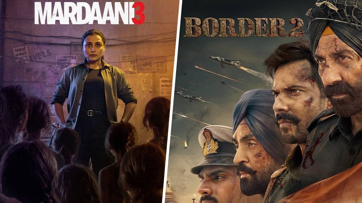 Border 2 vs Mardaani 3 Box Office Collection: 22वें दिन लाखों में सिमटी ‘बॉर्डर 2’ की कमाई, ‘मर्दानी 3’ की भी रफ्तार पड़ी सुस्त, जानें कलेक्शन