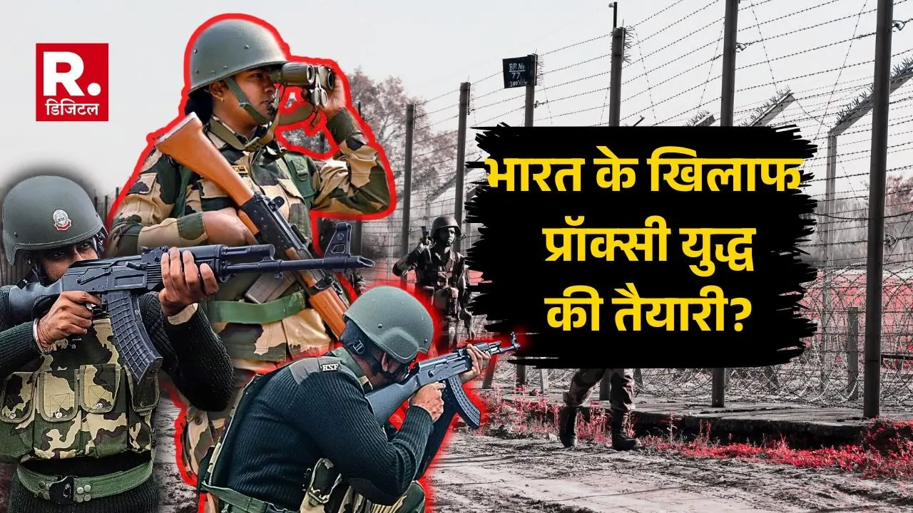 Border Security Force (BSF) soldiers patrol border