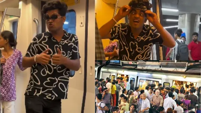 Boy dance in Delhi Metro