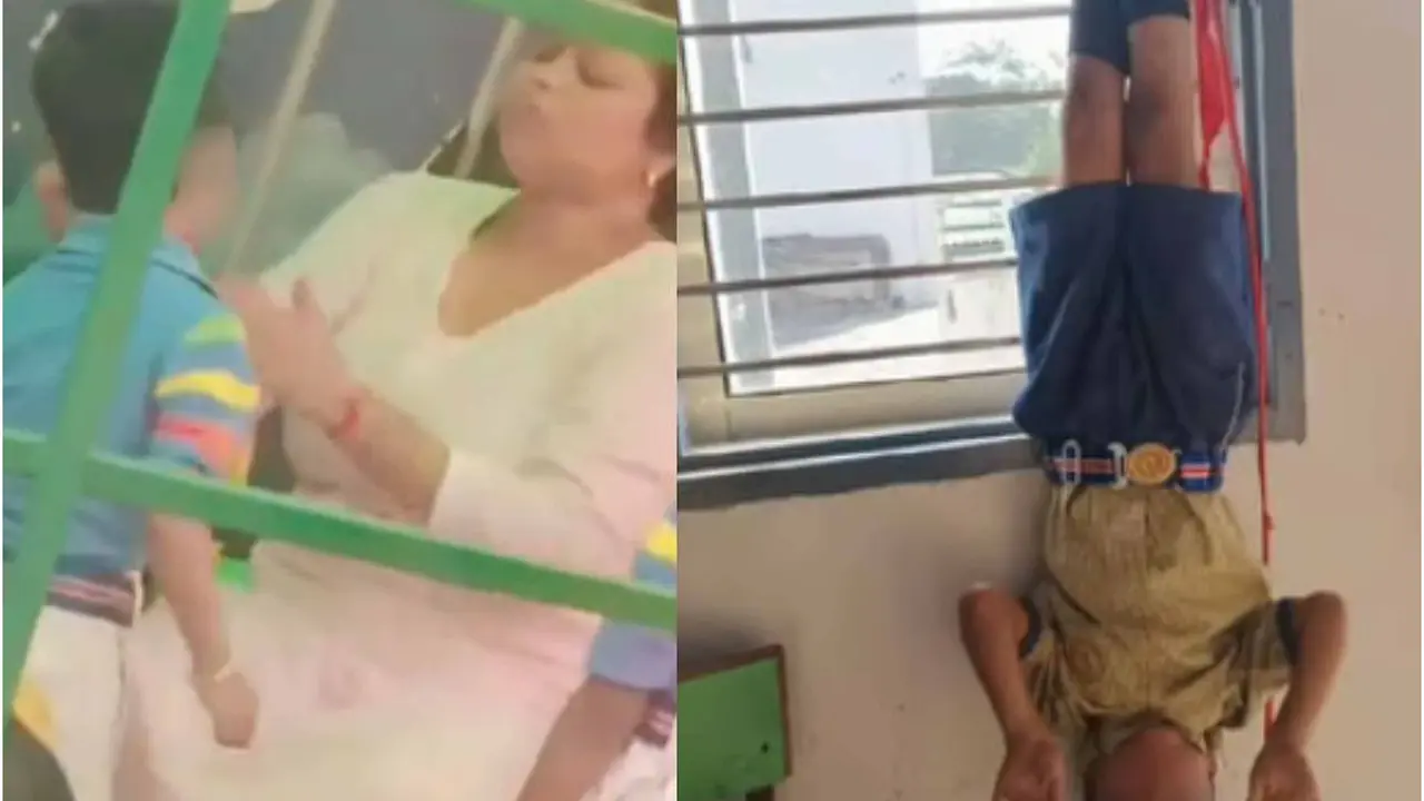 ‘My Son Was Hung Upside Down’: Children Beaten, Slapped at Panipat School, Videos Spark Outrage Boy hung upside down, beaten at Haryana school