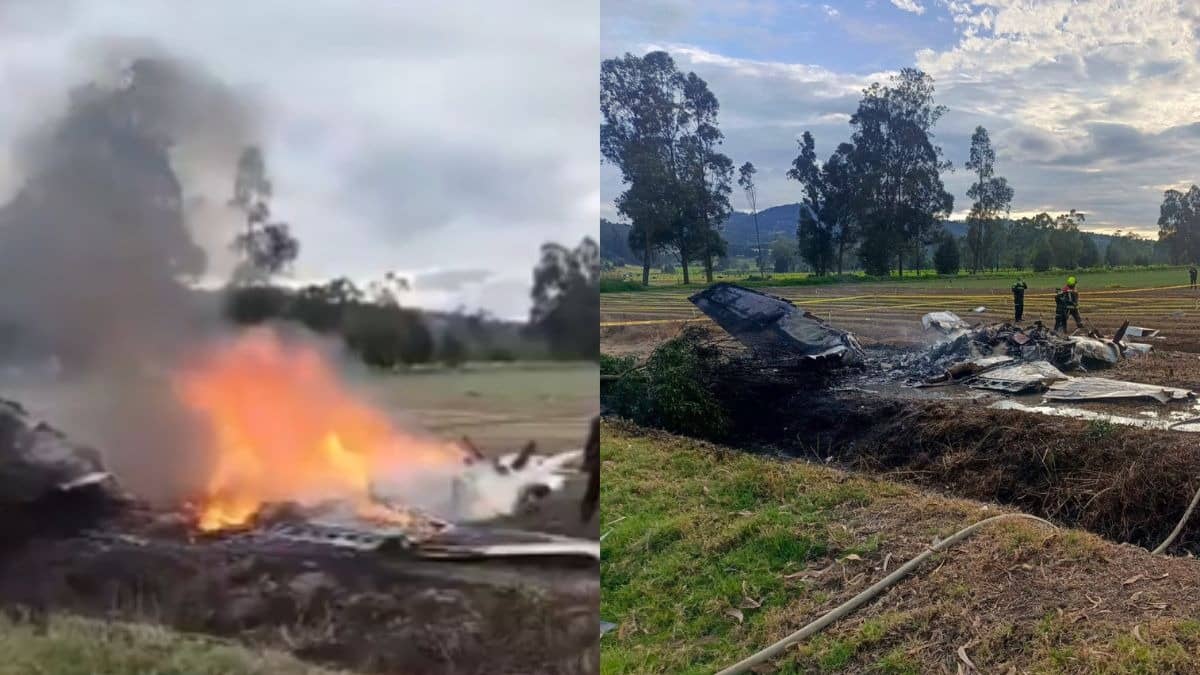 Plane Crash Video : विमान हादसे में सिंगर Yeison Jimenez समेत 6 लोगों की मौत, जलकर राख हुआ विमान