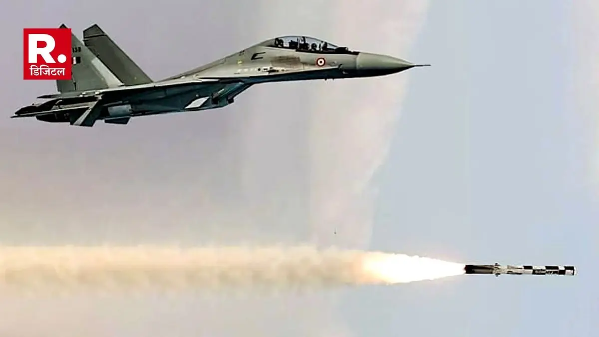 BrahMos supersonic cruise missile successfully test-fired from the Indian Air Force's frontline fighter aircraft Sukhoi 30 MKI