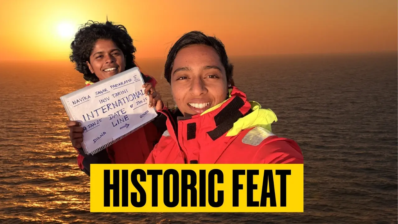 Braving Cyclones and Cape Horn: Navy's DilRoo Duo Lt Cdr Roopa & Dilna Completes 50,000 km Voyage Navika Sagar Parikrama II Across 3 Oceans and 4 Continents on INSV Tarini Braving Cyclones and Cape Horn: DilRoo Duo Lt Cdr Roopa & Dilna Completes 50,000 km Voyage Navika Sagar Parikrama II Across 3 Oceans and 4 Continents on INSV Tarini