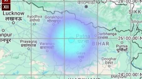 Earthquake scale in delhi