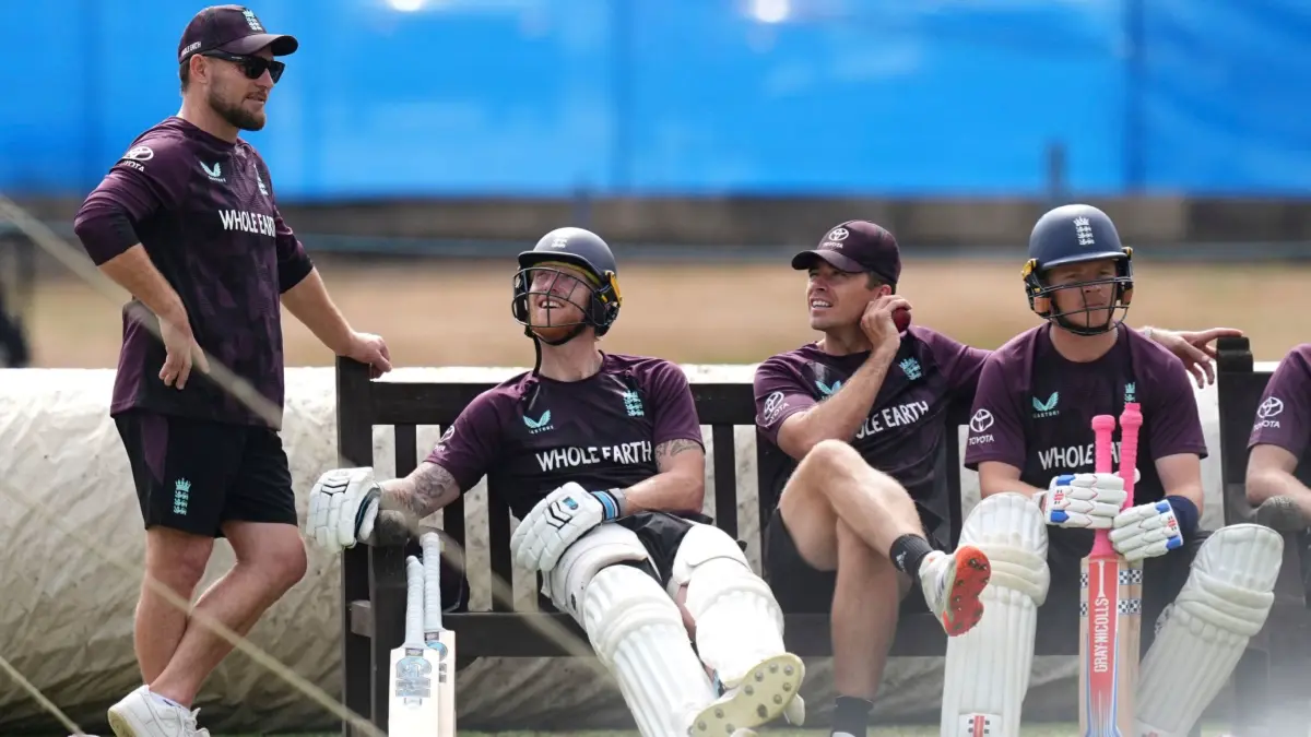 Ben Stokes And Brendon McCullum Likely To Make Big Changes For Lord's Test, New Squad Addition Set To Bolster England's Bowling Brendon McCullum, Ben Stokes, Tim Southee and Ollie Pope while training in Edgbaston
