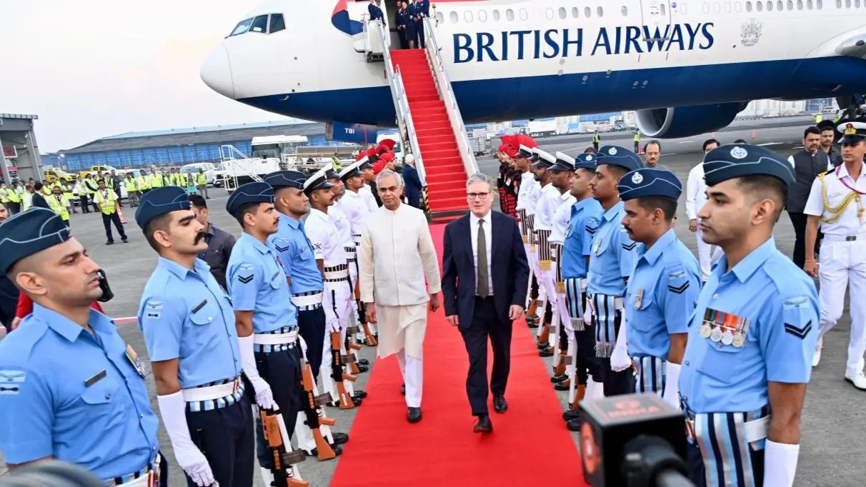 British PM Keir Starmer Arrives in Mumbai
