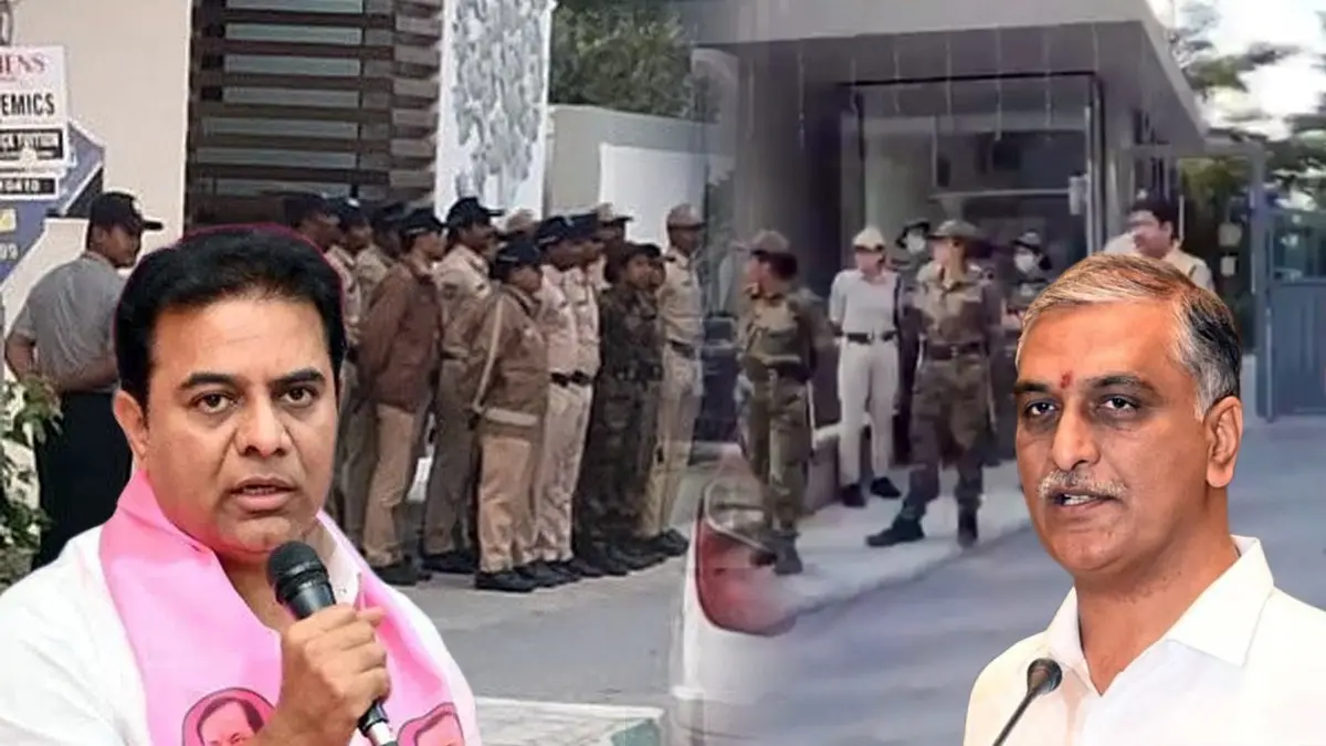 BRS Claims KTR, Harish Rao Placed Under House Arrest Ahead of ‘Chalo Bus Bhavan’ Protest Against Bus Fare Hike