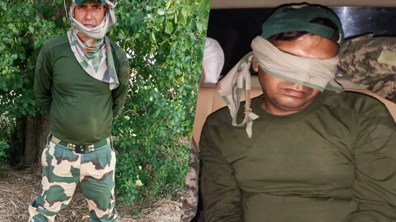 BSF Jawan Constable PK Singh Seen Blindfolded in Pak Ranger Custody