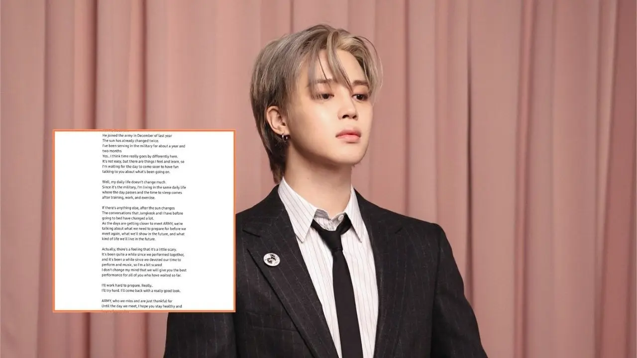 BTS Jimin pens a heartfelt note for ARMY