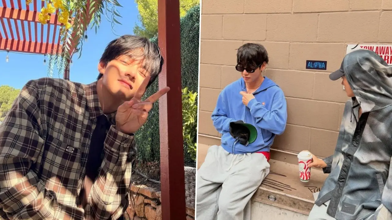 BTS Taehyung Buys ₹2.68 Crore Mustang? V's New Hawaii Vacation Snaps With Park Hyung Sik Go Viral