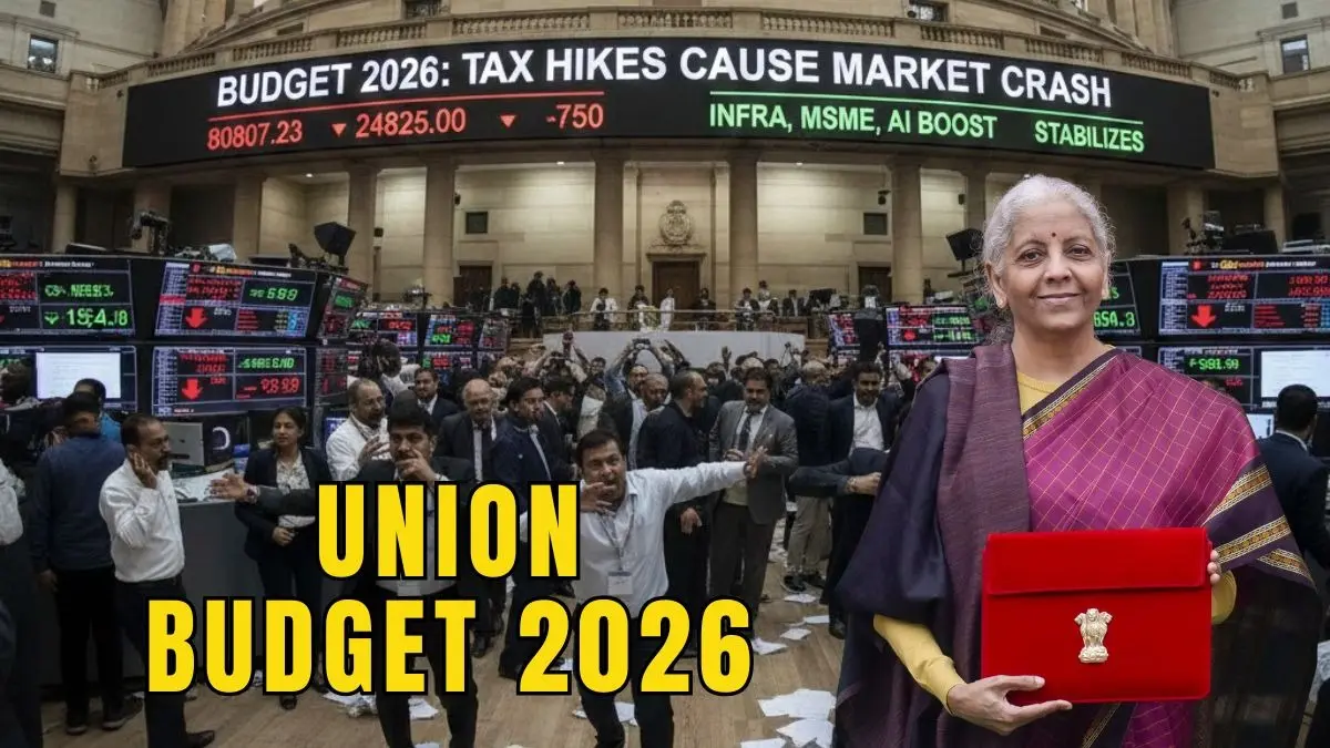 Share Market Crash: Budget 2026 के बाद क्यों क्रैश हुआ शेयर बाजार? सेंसेक्स 1500 अंक टूटा, निवेशकों का 11 लाख करोड़ स्वाहा budget 2026