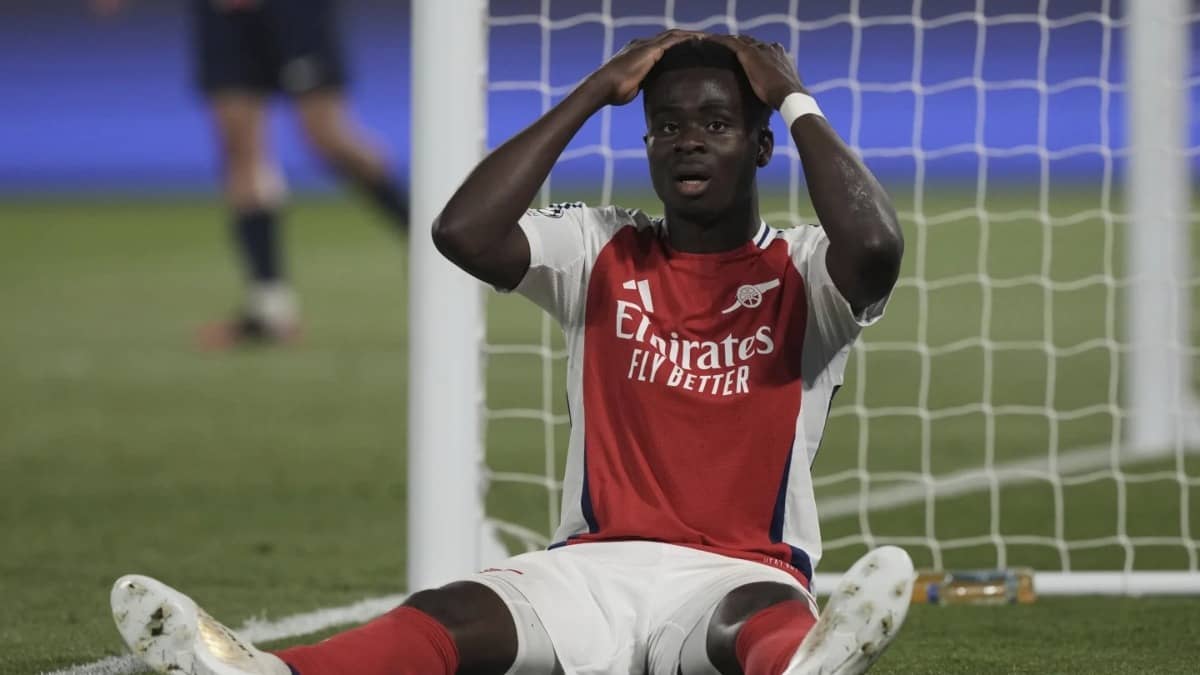 Bukayo Saka Misses Absolute Sitter In Clash Against Paris Saint Germain As Arsenal Miss Out On Champions League Final