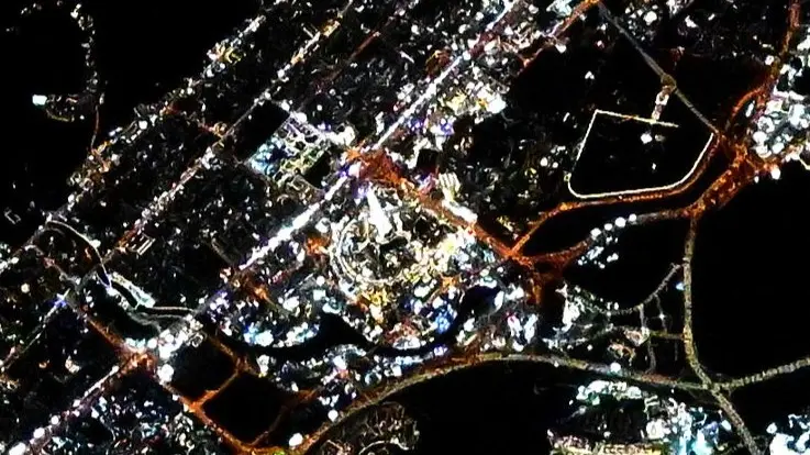 Burj Khalifa from space