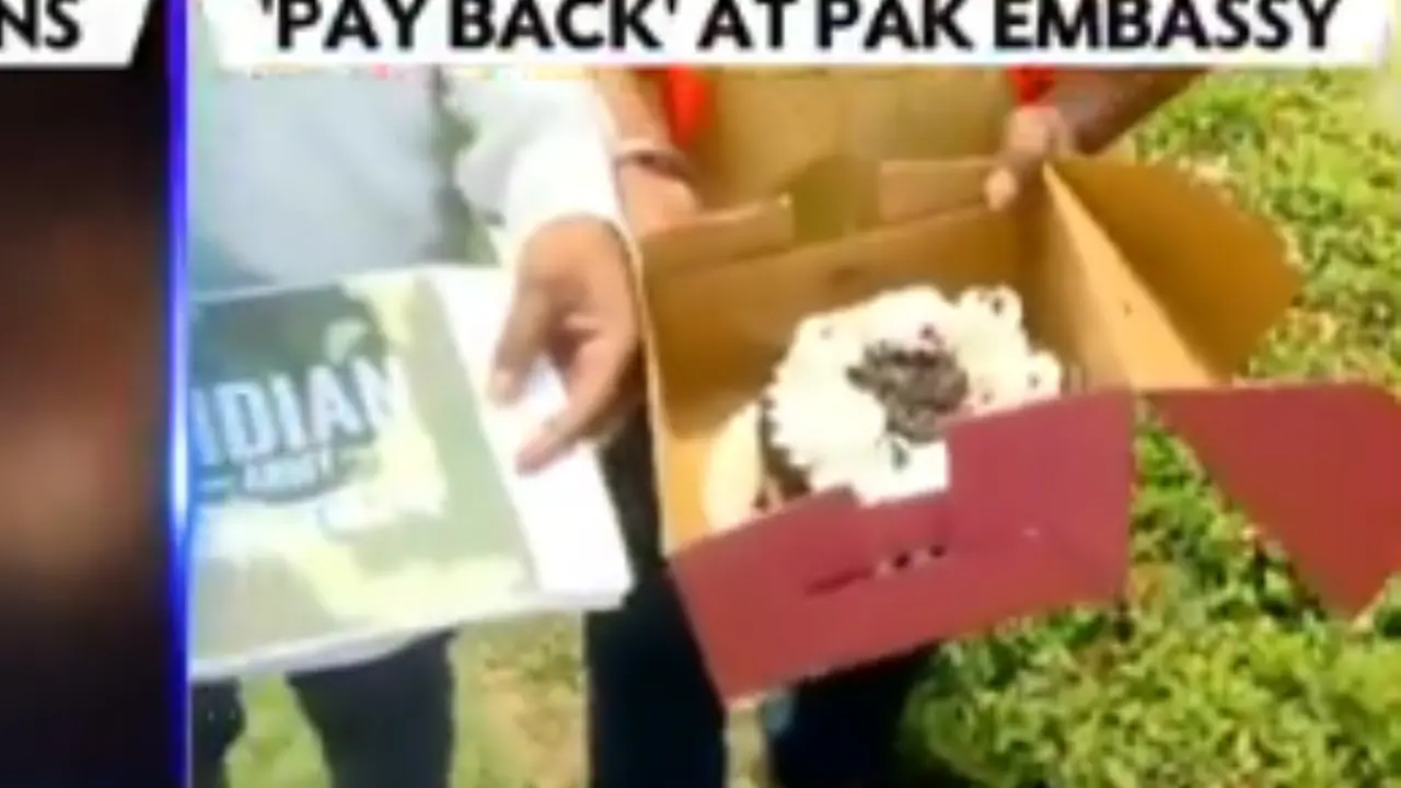 Cakes, Indian Army Zindabad Chants Echo Outside Pakistan Embassy to Celebrate 'Operation Sindoor'