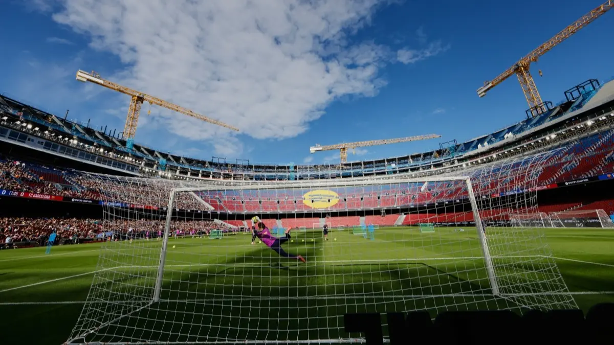 FC Barcelona Trains At Camp Nou After Over Two Years As Renovation Rages On | SEE IMAGES Camp Nou