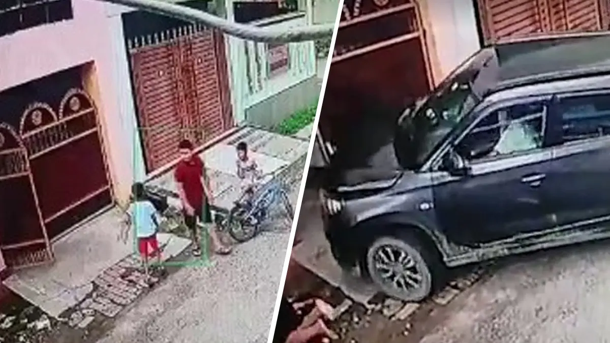 Car Crushes 3 Children In Lucknow's Ashiana, One Hospitalised With Broken Ribs Car Strikes 3 Children In Lucknow, One Hospitalised With Broken Ribs