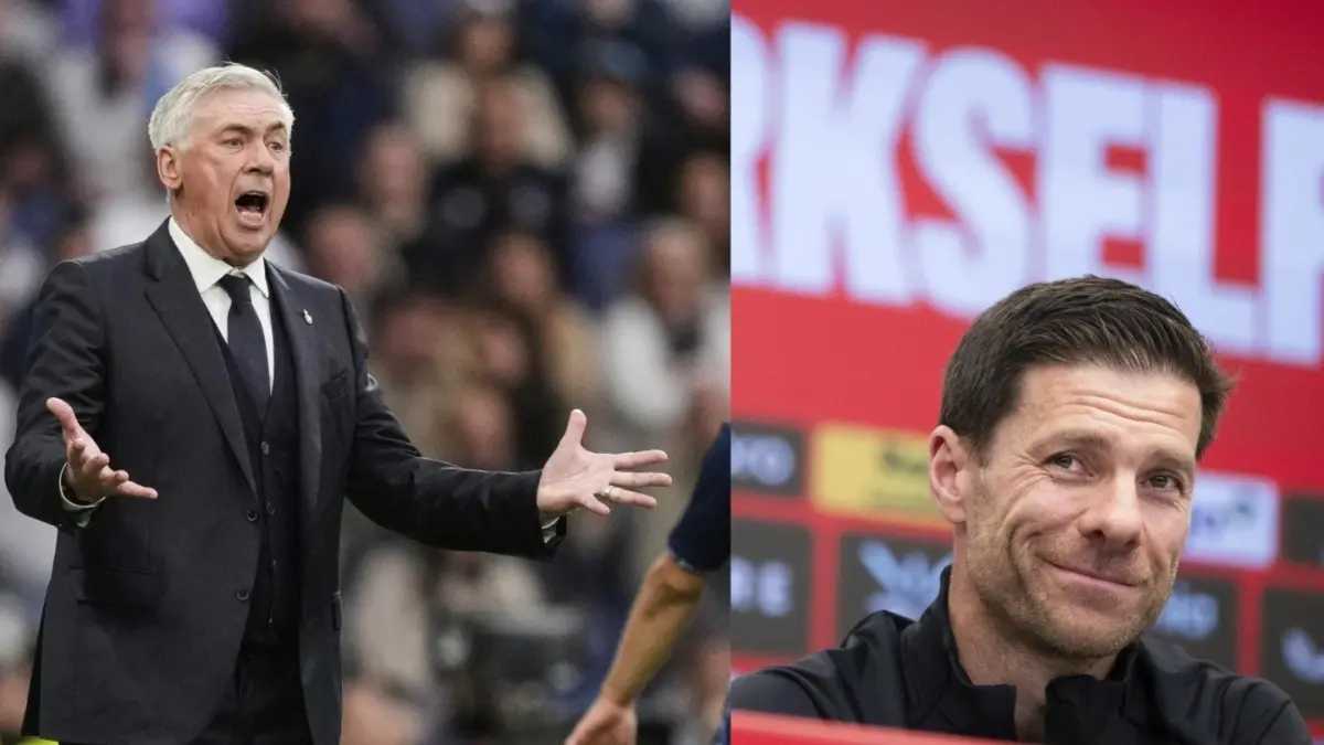 Carlo Ancelotti and Xabi Alonso