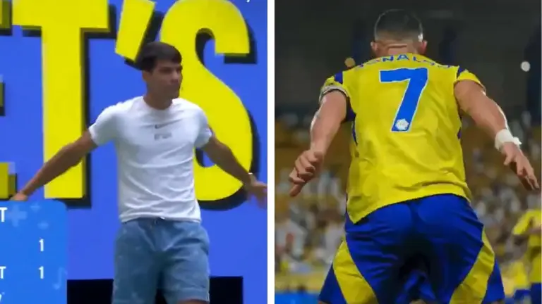 Carlos Alcaraz Channels His Inner Cristiano Ronaldo with 'Suiii' Celebration Video Goes Viral Carlos Alcaraz Channels His Inner Cristiano Ronaldo