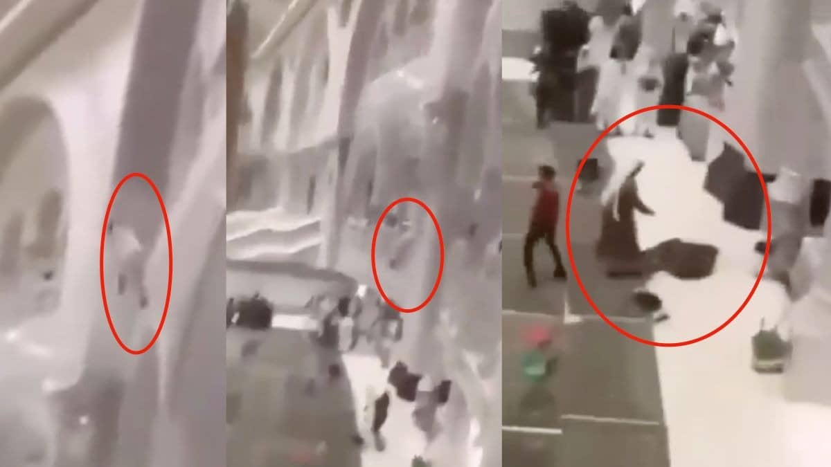Caught On Cam: Man Jumps From Makkah's Sacred Mosque, Suicide Bid Foiled