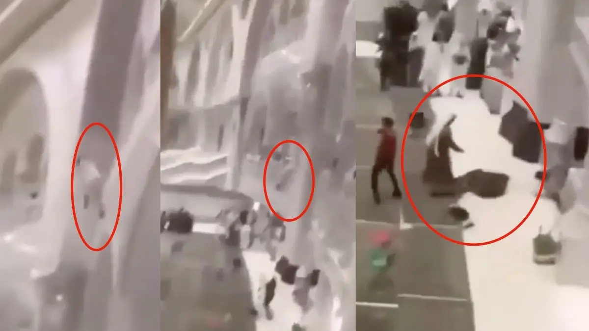 Caught On Cam: Man Jumps From Makkah's Sacred Mosque, Suicide Bid Foiled