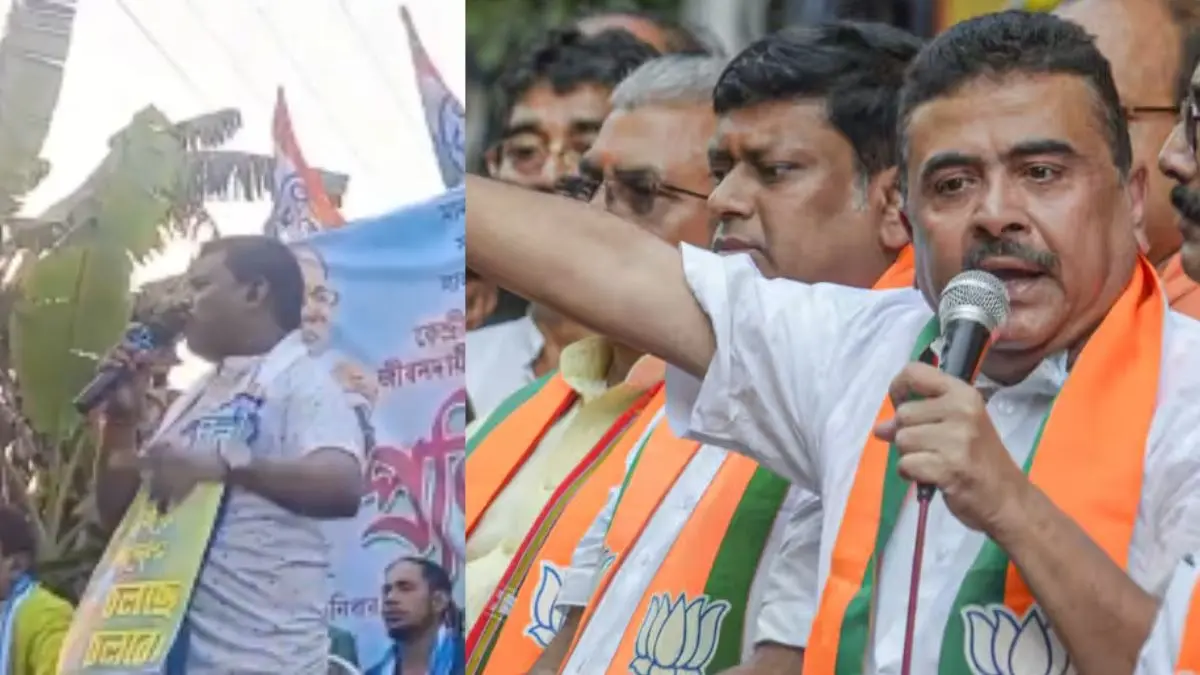 Caught On Cam: Trinamool MP Bapi Halder's 'Gouge Out Eyes, Break Hands' Threat Amid Waqf Protests in Bengal