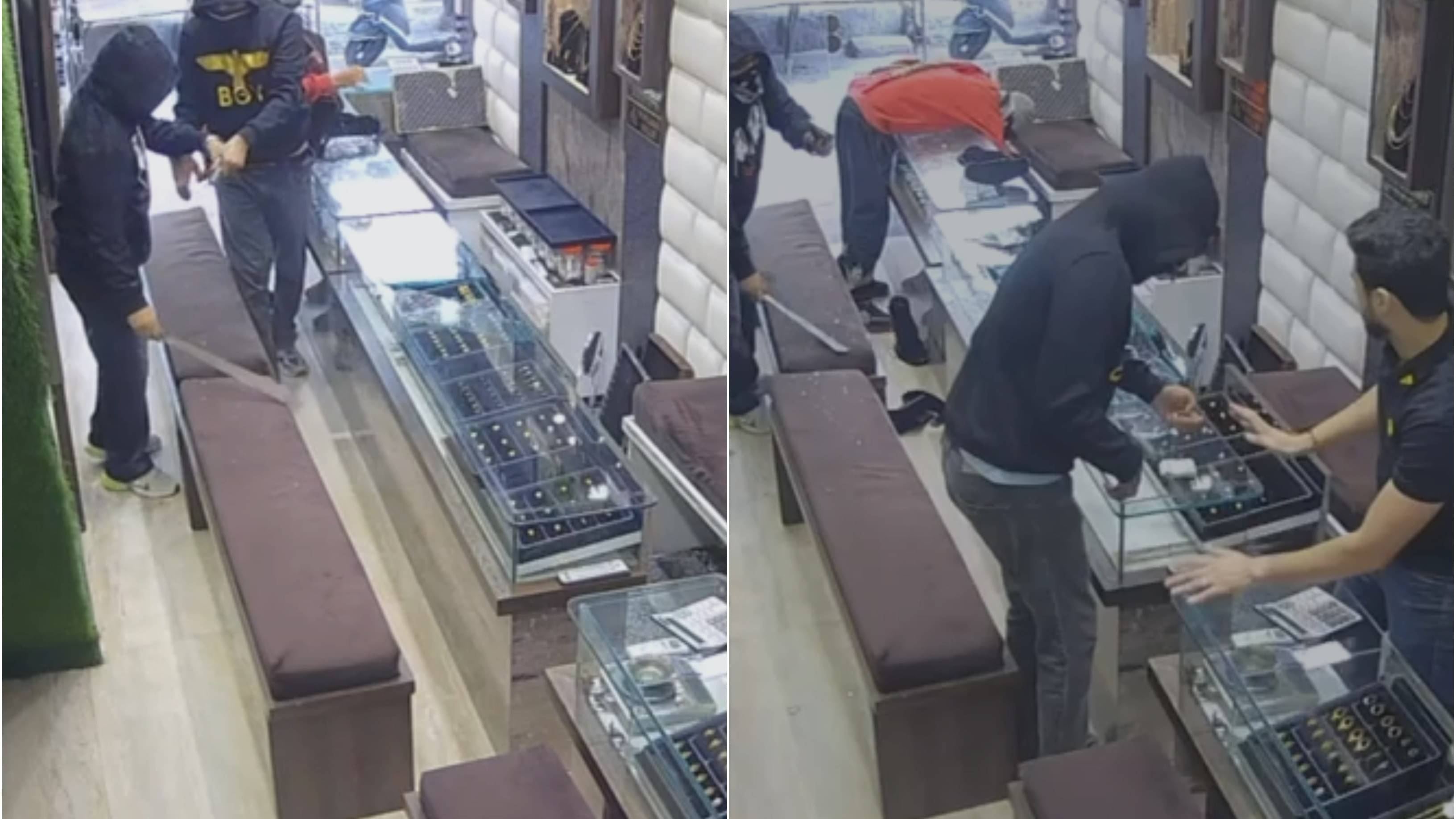 CCTV Captures Daring Daylight Robbery at Jalandhar Jeweler’s Shop