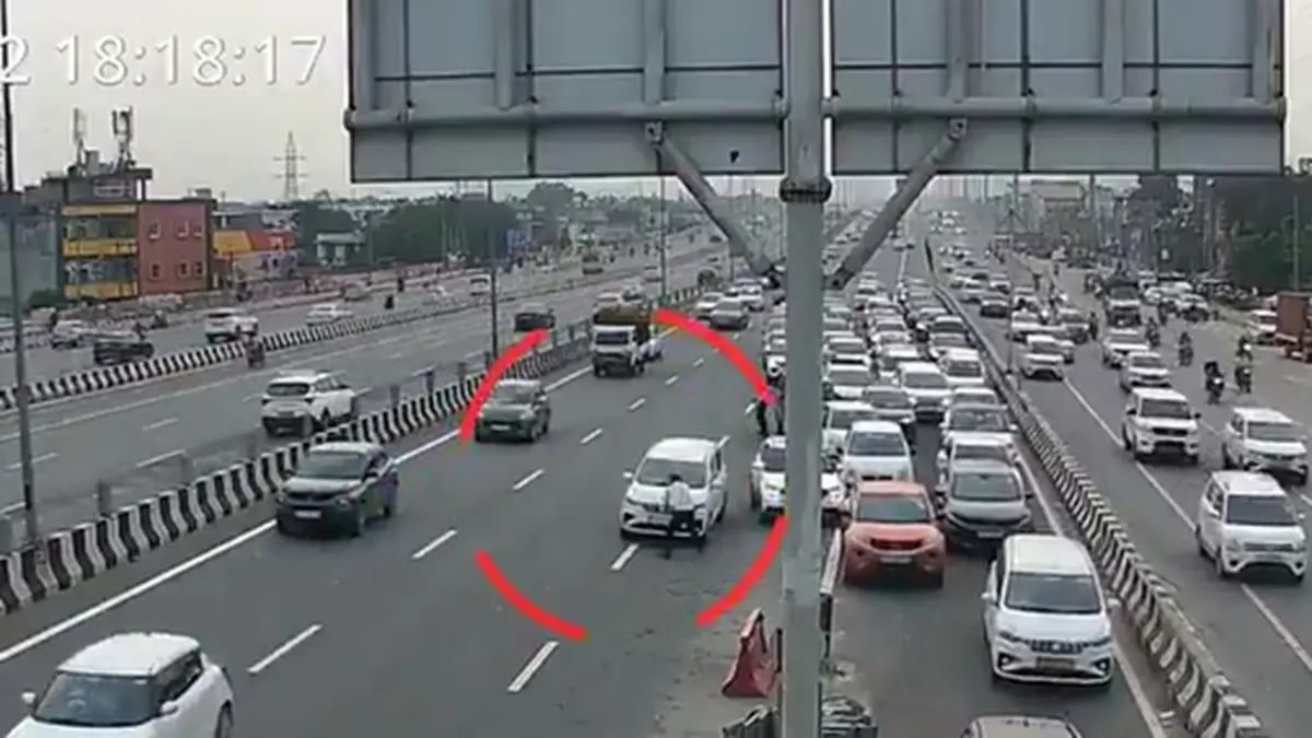 CCTV Footage Reveals Horrific Moments When Speeding Car Struck Traffic Policeman On Delhi-Meerut Expressway