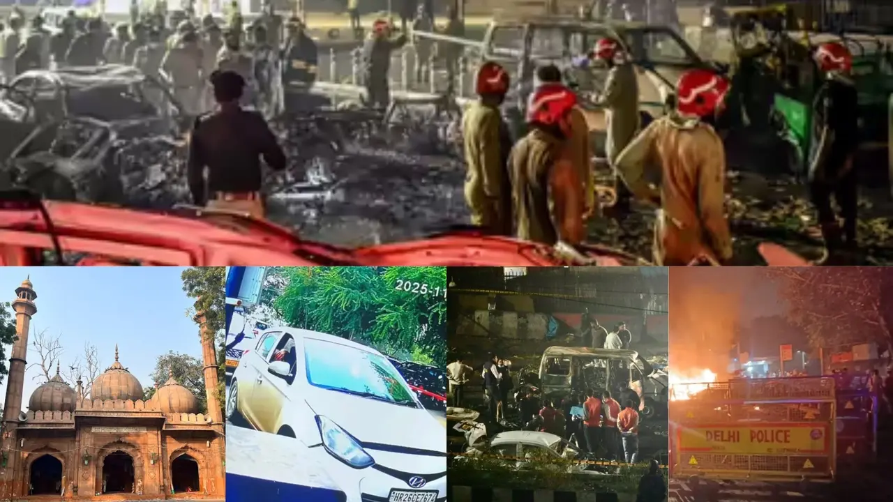 CCTV shows i20 parked near Red Fort mosque for 3 hours, leaving just before blast faridabad Pulwama connection