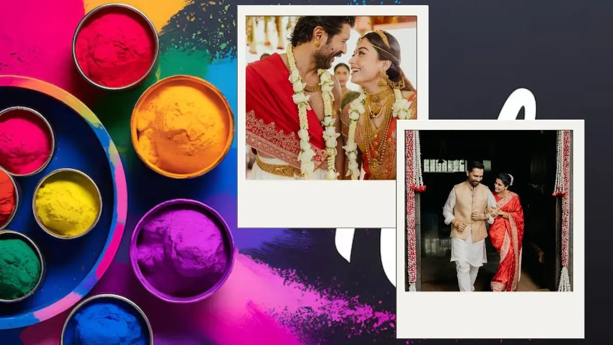 Vijay Deverakonda-Rashmika Mandanna To Samantha Ruth Prabhu-Raj Nidimoru, Celeb Couples Celebrating First Holi 2026 After Marriage Celeb couples Celebrating Holi 2026 First Time After Marriage