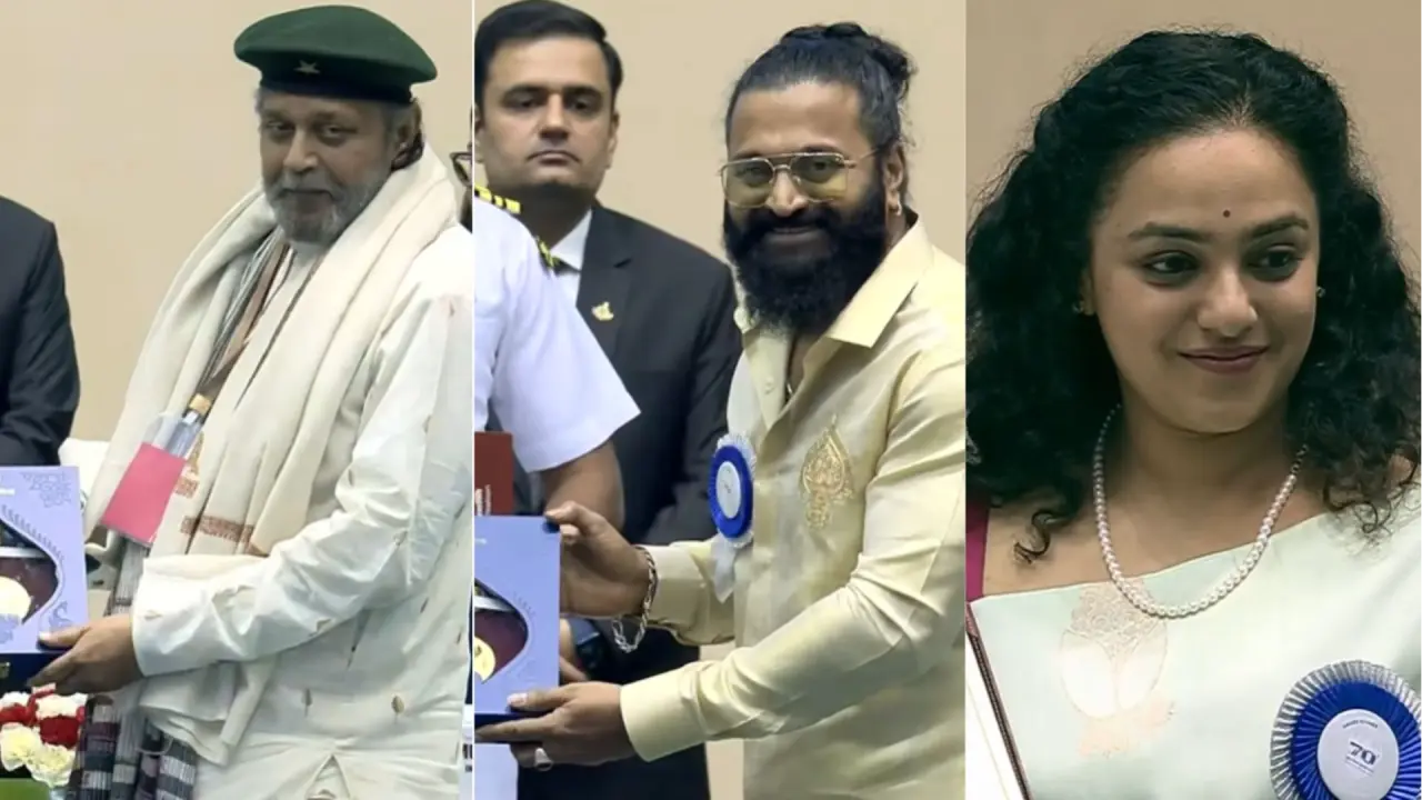 70th National Film Awards Highlights: Mithun Chakraborty, Rishab Shetty, Nithya, Manasi Win Big Celebs at Nationl Film Award