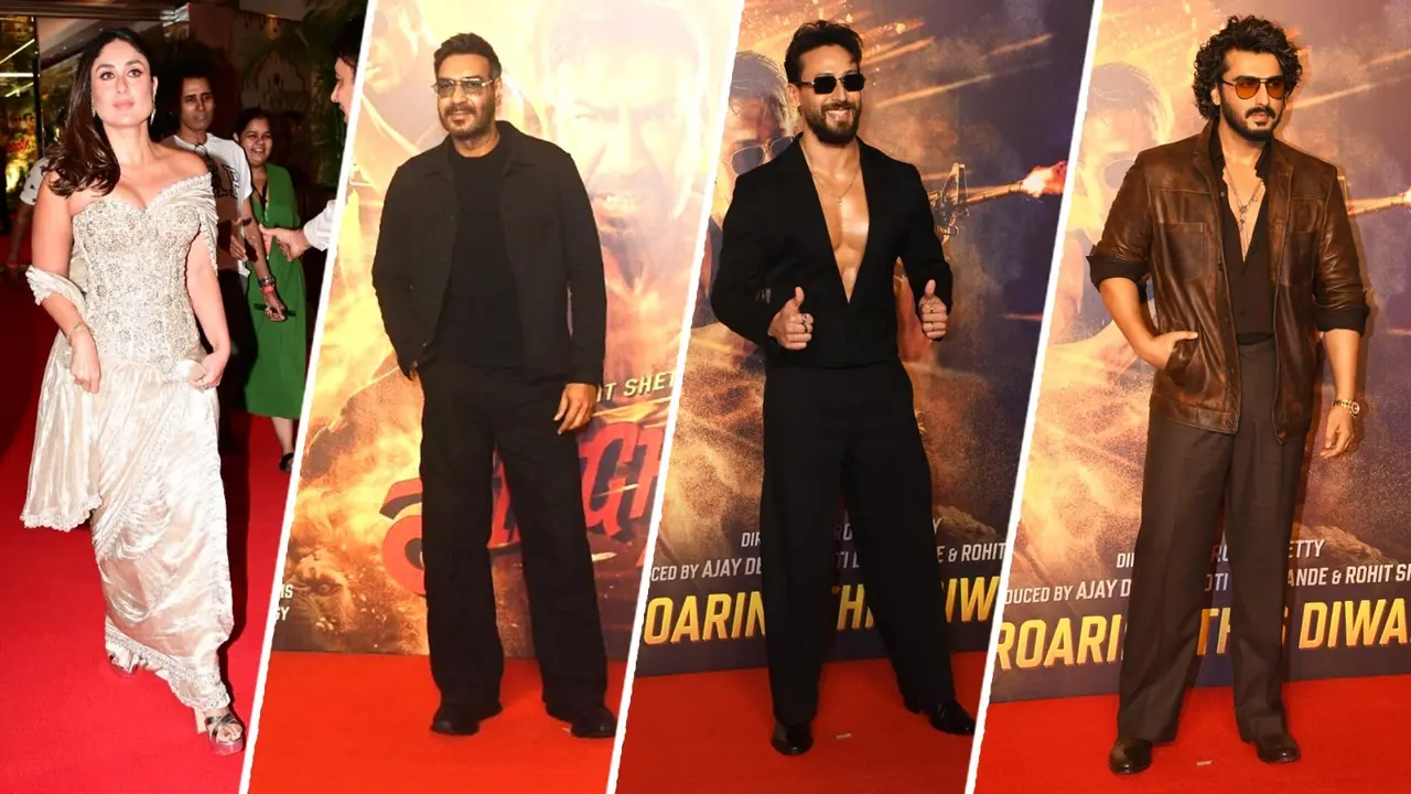 Singham Again Trailer Launch: Stars Galore As Ajay Devgn, Kareena Kapoor, Ranveer Singh Arrive Celebs at Singham Again trailer launch