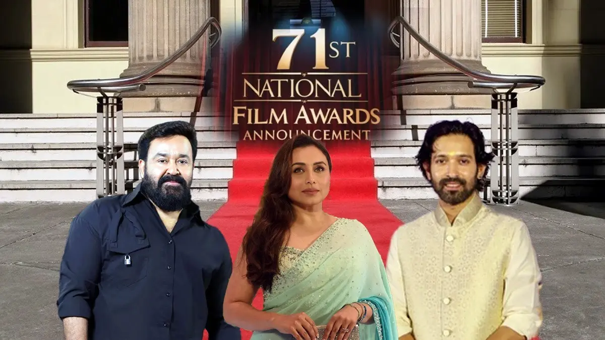 71st National Film Awards: Mohanlal, Rani Mukerji, Vikrant Massey, Among Others, Attending Ceremony At Vigyan Bhawan In Delhi Celebs Walking 71st National Film Awards red carpet.