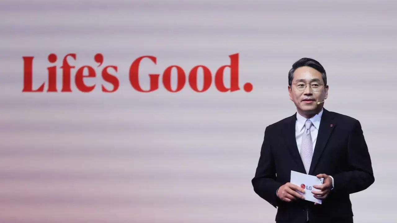 CEO of LG Electronics William Cho speaks during the listing ceremony of LG Electronics India Limited's Initial Public Offering (IPO) at the National Stock Exchange (NSE) in Mumbai, India, October 14, 2025.
