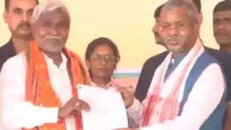 Former Jharkhand Chief Minister Champai Soren Joins BJP Ex-Jharkhand CM Champai Soren joins BJP