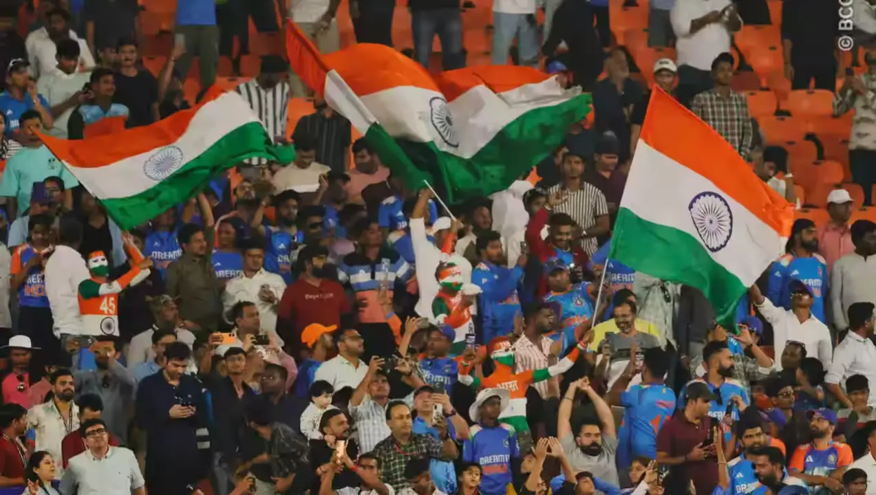 Champions Trophy Indian Flag hang upside down in Pakistan Gaddafi stadium video went viral