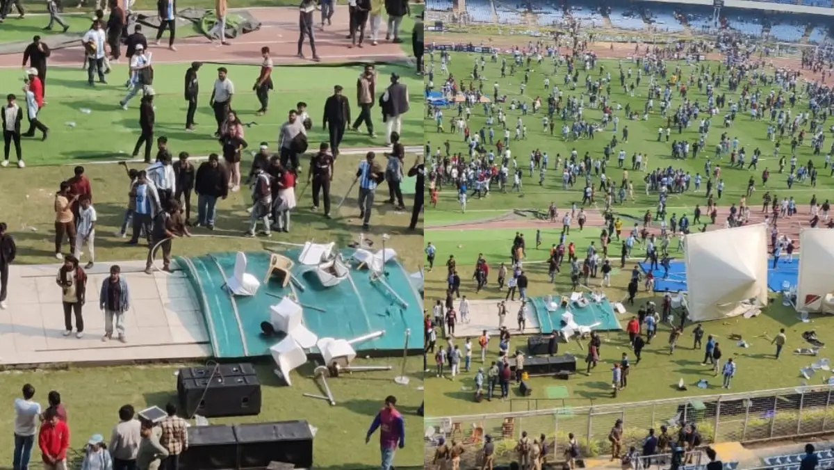 Chaos inside Salt lake stadium