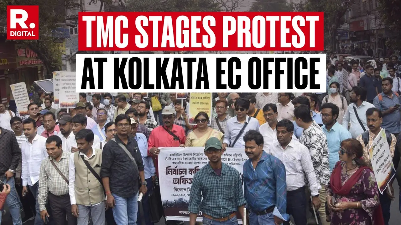 Chaos Outside EC Office: Minutes After SC's Order On West Bengal SIR, TMC Workers Stage Huge Protest Chaos Outside EC Office: Minutes After SC's Order On West Bengal SIR, TMC Workers Stage Huge Protest
