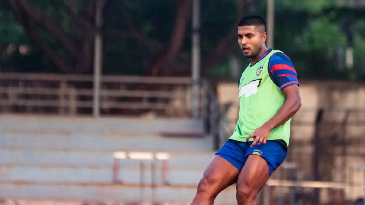 Chennaiyin FC Eye Positive Start In ISL 2025-26 Opener Against Mumbai City FC Chennaiyin FC's Pritam Kotal during practice