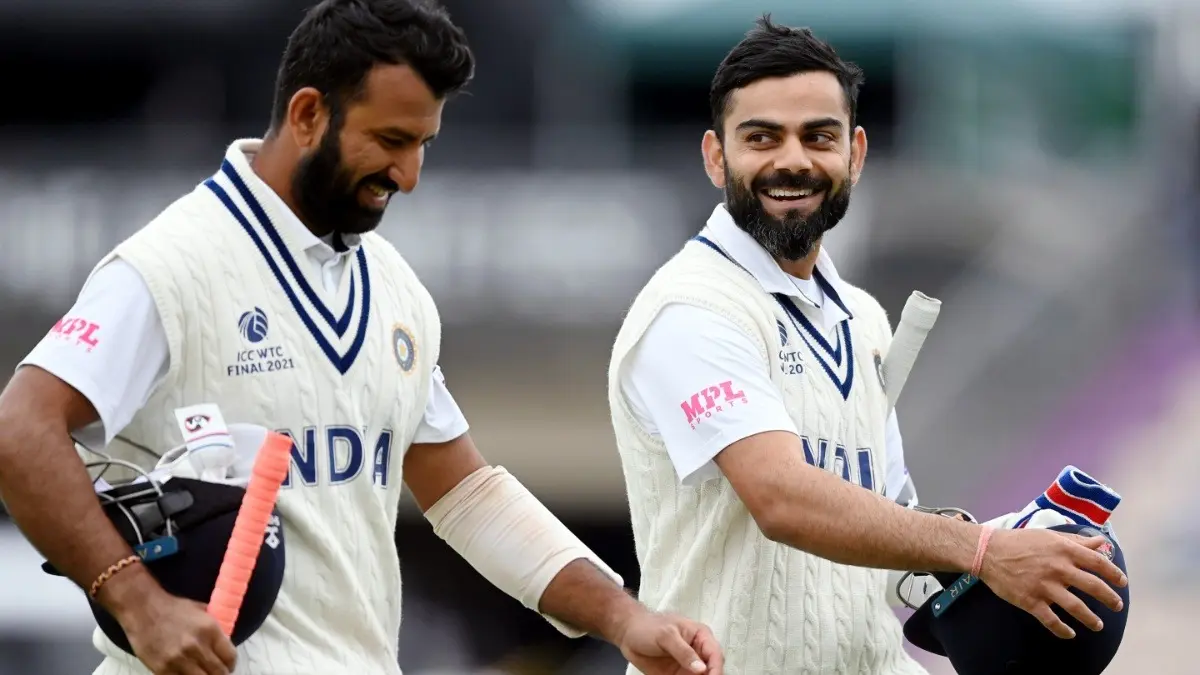 Cheteshwar Pujara and Virat Kohli