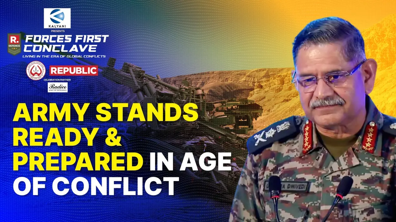 Chief of Army Staff General Upendra Dwivedi addressed the Forces First Conclave at the Manekshaw Centre in New Delhi on Saturday.