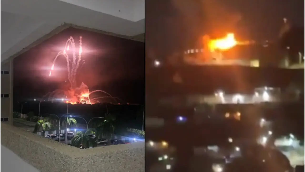 Chilling Videos Show Exact Moment US Airstrikes Rocked Venezuela | WATCH