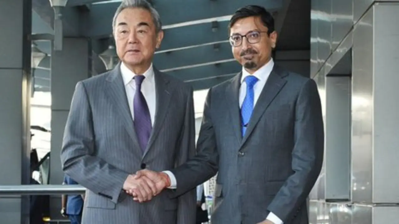 Chinese FM Wang Yi Lands in Delhi for High-Stakes Talks with S. Jaishankar Chinese FM Wang Yi with Gauranglal Das