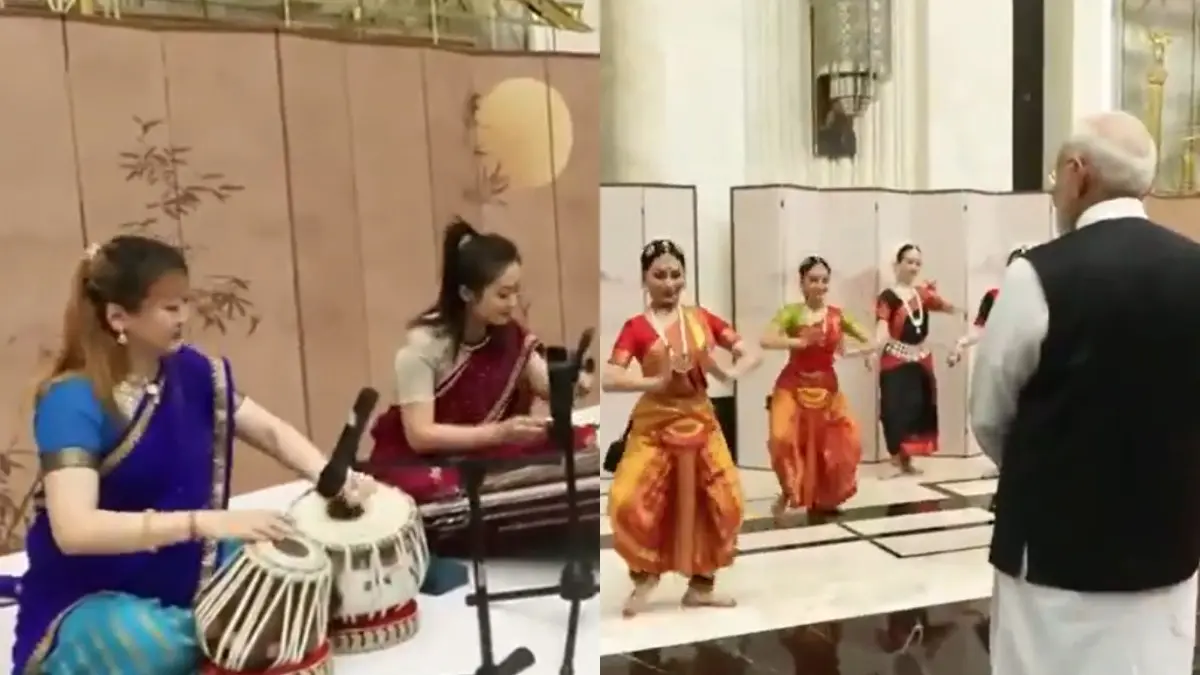 Chinese Nationals Welcome PM Modi With Indian Classical Music and Dance Performances in Tianjin | Watch Chinese nationals welcomed PM Narendra Modi