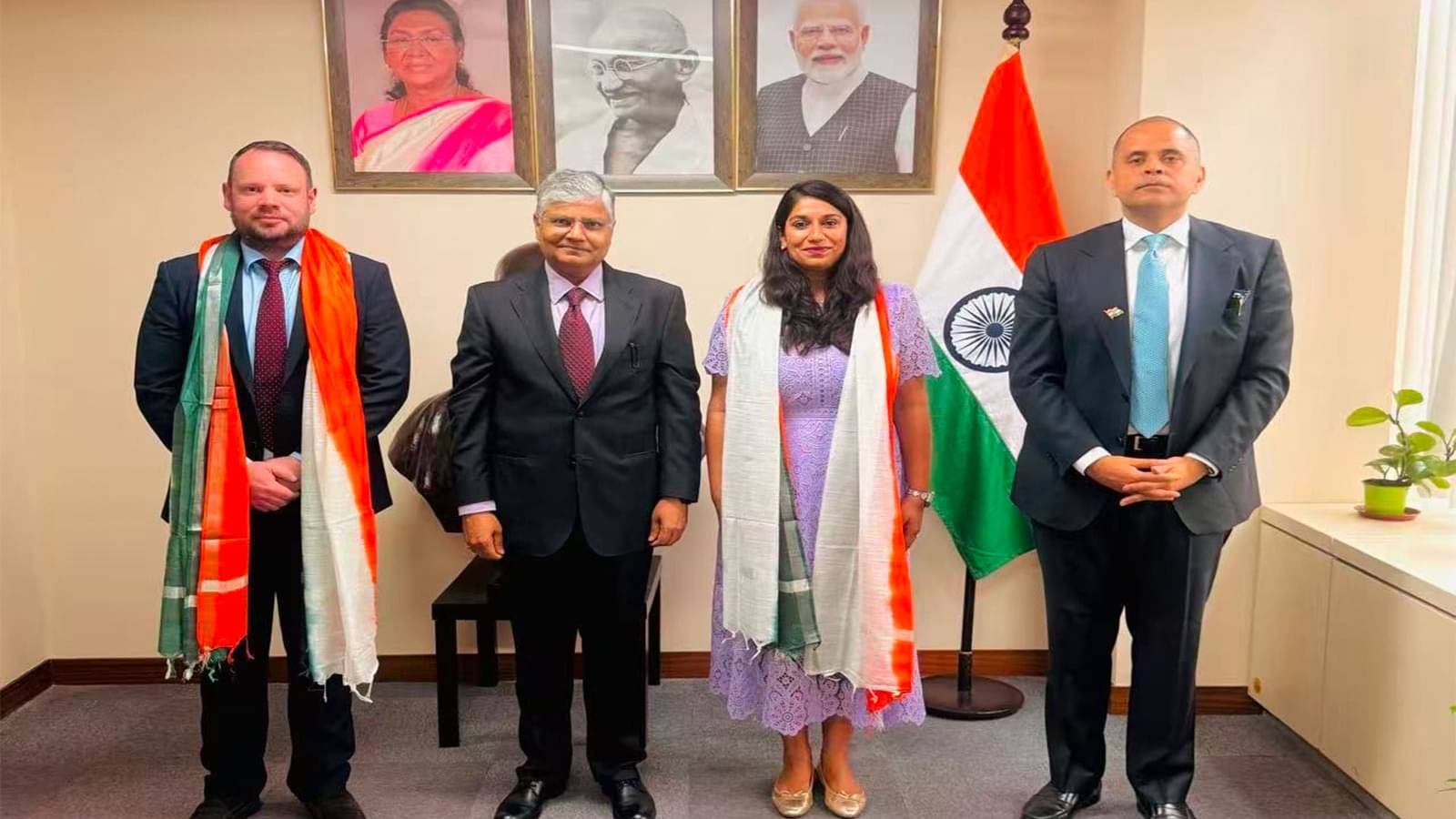 Chinese School to Teach Hindi: India's Envoys Felicitate Educator 