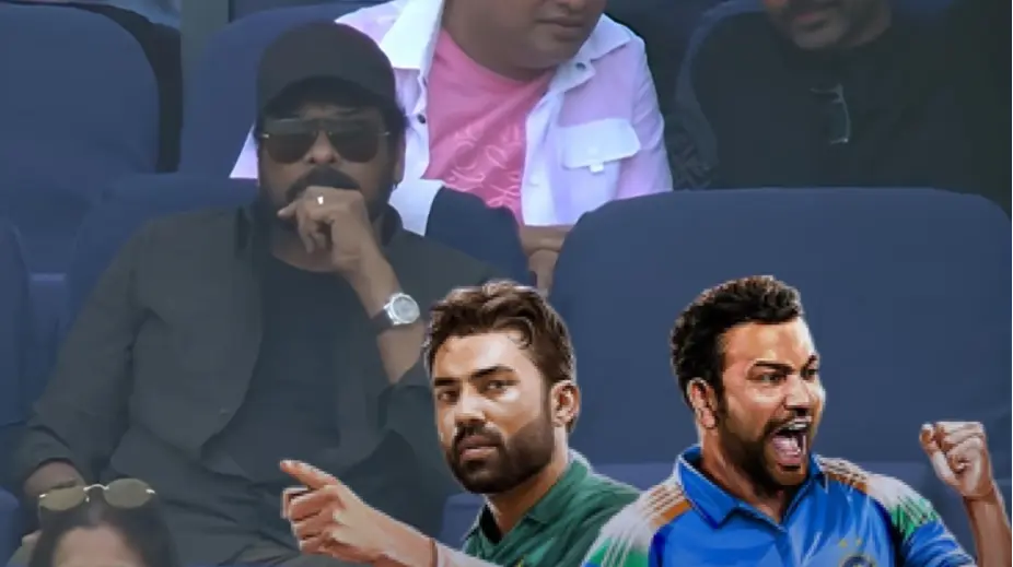 Chiranjeevi at Dubai International Stadium for Champions Trophy 2025 match between India and Pakistan