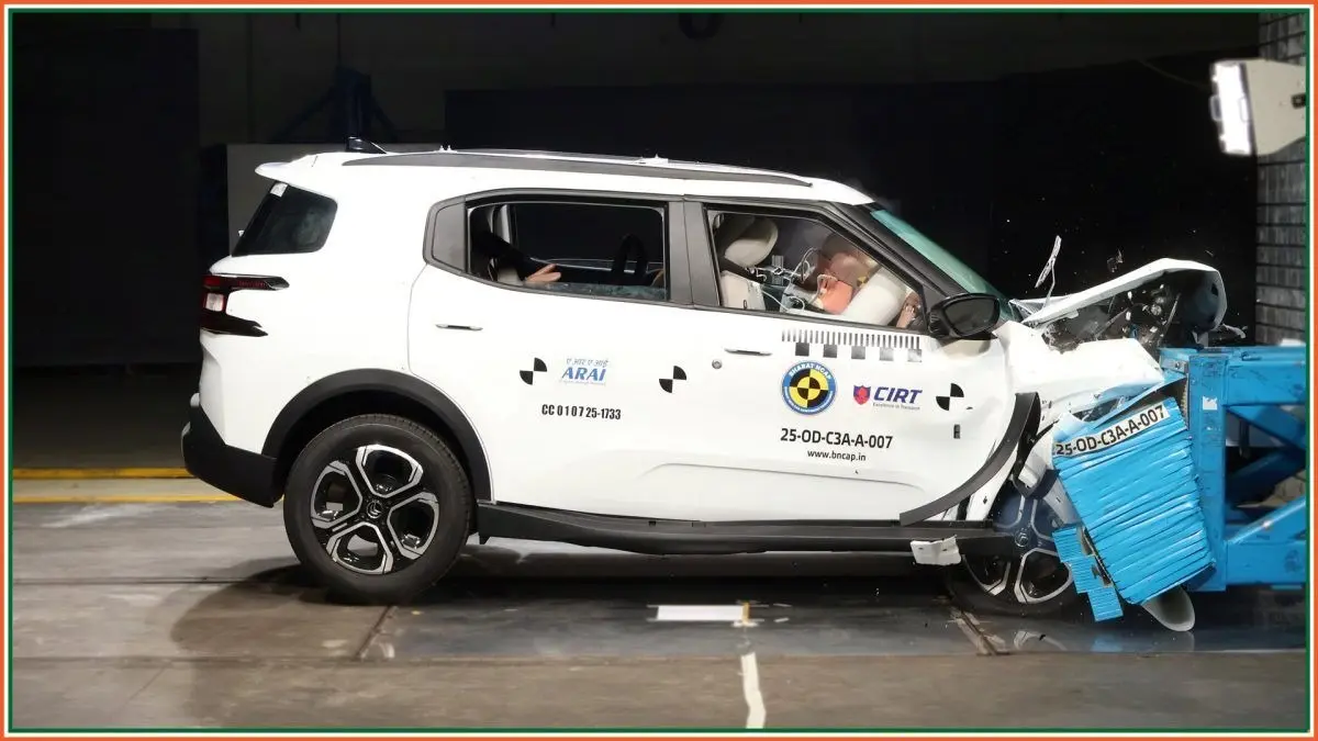 Citroen Aircross Scores 5 Star Safety Rating in Bharat NCAP Citroen Aircross Crash Test