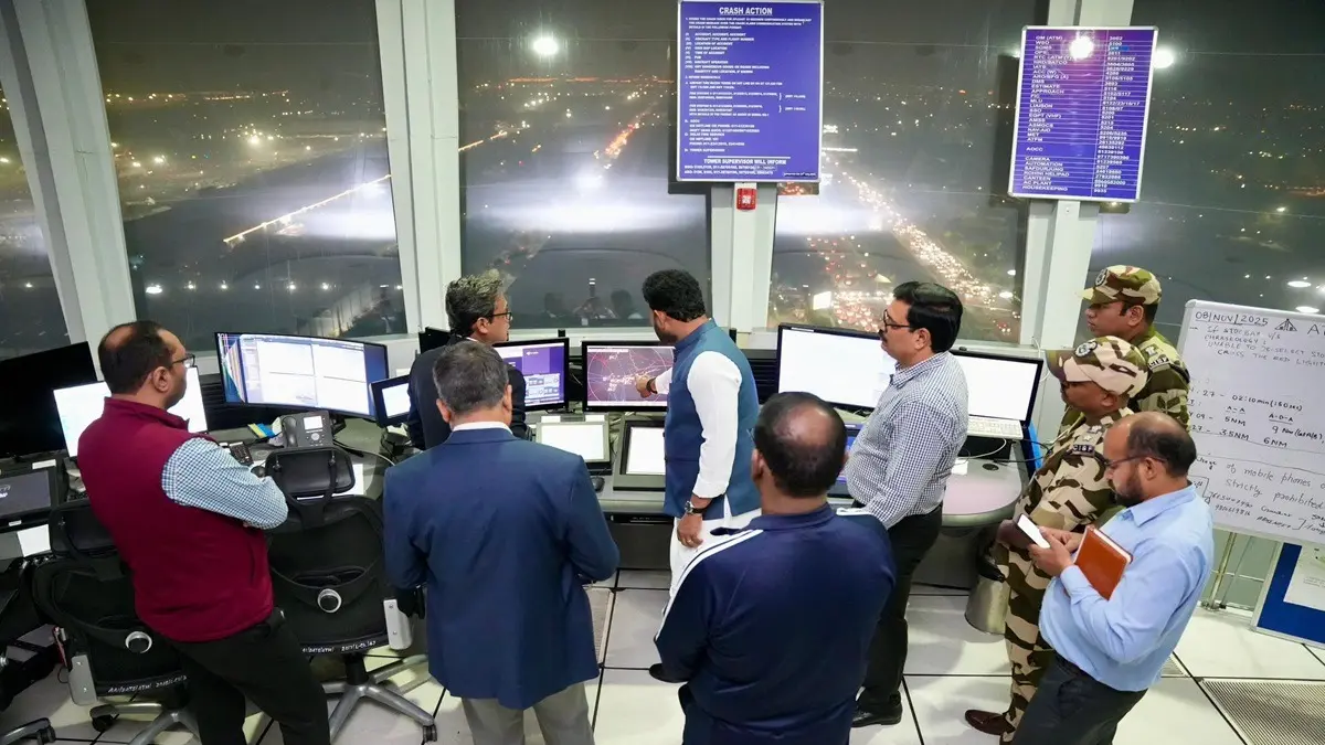 Civil Aviation Minister Ram Mohan Naidu Visits Delhi ATC Tower, Reviews Operations After Technical Glitch